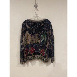 Vintage Together! Arabian Nights Jacket Tank Set Women Medium Beaded Silk Sequin